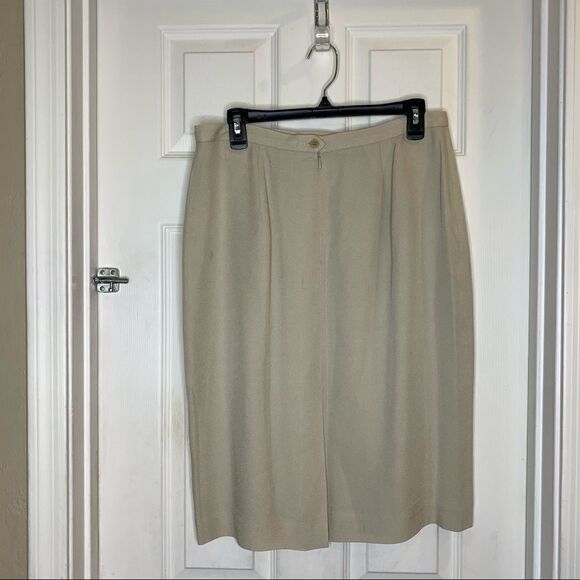 JH Collectibles Vintage Tan Skirt and Jacket Size 14 - Picture 10 of 16